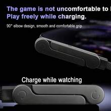 Oozcc 240W 弯头 180° 快充可折叠手机支架，PD 数据线尼龙材质，支持数据同步，适用于 17、POCO、Tesl 等手机 - 黑色 - 查看 5