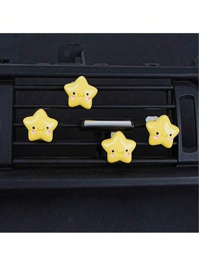 4 件套波西米亚风五角星汽车出风口夹，汽车装饰夹，出风口装饰，汽车内饰配件