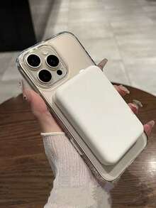 高品質透明矽膠磁吸無線充電可愛防震亮面手機殼，適用於 iPhone 15/15 Pro Max/15 Pro/15 Plus/11/12/13/14/16 Pro Max/XS/XR/11 Pro/11 Pro Max/12 Pro/12 Pro Max/13 Pro/13 Pro Max/7 Plus/14 Pro/14 Pro Max/14 Plus/16 Pro/16 Plus/7 Plus/8 Plus/8/SE2 - 白色 - 查看 3