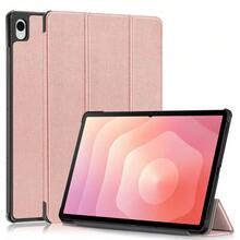 适用于三星 Galaxy Tab A11+ 2025 / A11 2025 / A9+ 2023 / A9 2023 / S10 / S9 / S8 平板电脑的保护套。采用三折设计，具备智能休眠/唤醒功能。 - 玫瑰金 - 查看 2