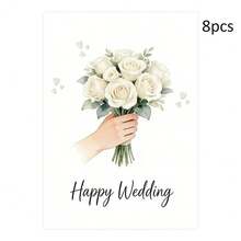 Customized Couple's Greeting Card, Customized Love Letter Card, Customized Gift Message Card, Customized Message Card, Customized Gift Greeting Card, Customized Postcard, Customized Message Card, Suitable For Gatherings, Parties, Restaurants, Holidays - Wedding Greeting Card 10x14cm - View 24