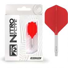 Lightweight Alloy Dart Shafts 2BA Standard Fit Competitive - White & Red - View 2