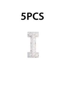 26 miếng dán chữ cái đính ngọc trai có keo dính mặt sau, phụ kiện DIY, miếng dán họa tiết đá quý dùng để trang trí mũ, trang sức, bánh ngọt, đám cưới, ngày Valentine, vương miện pha lê lãng mạn. - Nhiều màu - Xem 37