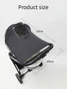 1pc Universal High Landscape Reversible Baby Stroller Sunshade, Stroller Sun Shade, UV Protection, Rain Cover Accessory - Multicolor - View 9