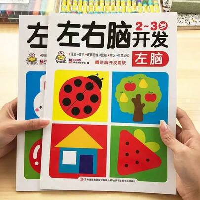 1本儿童全脑开发、思维和逻辑训练书籍，适用于2-3-4-5-6岁儿童左右脑智力发展
