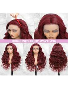 13x4蕾丝前假发，真人混纺发丝，预先拔毛，200%密度，水波纹高清蕾丝前假发，真人混纺发丝，透明前额无胶假发，处女真人混纺发丝，带婴儿发，女士款 - SBUG - 查看 3