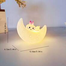 Lámpara de noche con diseño de conejo de dibujos animados, lámpara de mesa decorativa, luz ambiental brillante para dormitorio, mesita de noche o decoración de dormitorio - Multicolor - Ver 13