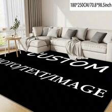 Customizable Doormat Personalized Image Text Decorative Mat Non Slip Washable Soft Floor Rug For Living Room Office Garden Balcony Bathroom Hallway Kitchen Entryway Indoor Outdoor Home Decor Housewarming Gift For Family Friends Holiday All Season - Multicolor - View 3