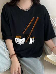 Women T-Shirts - Black - View 1