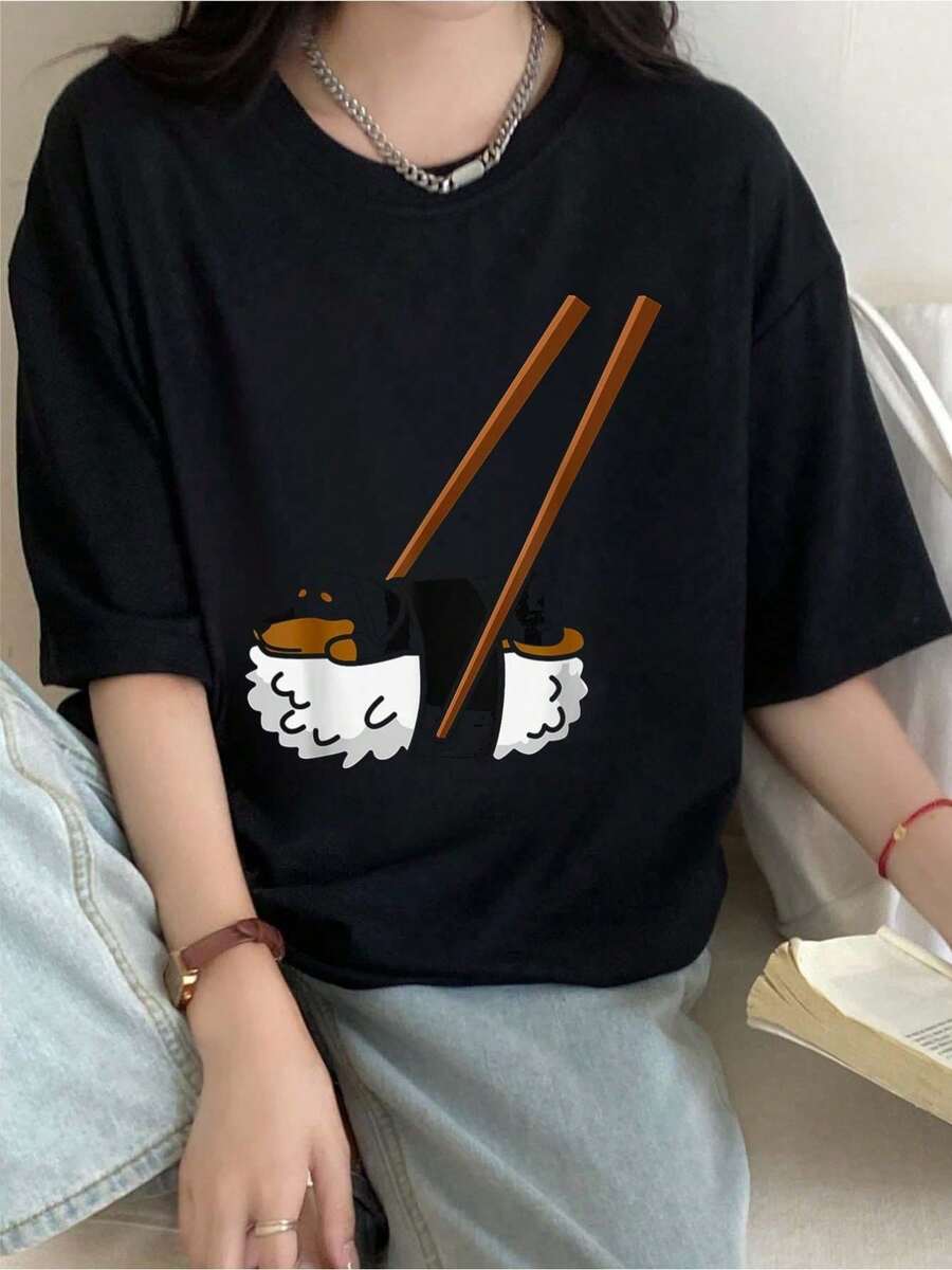 Women T-Shirts - Black - View 1