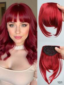 10 Inch Natural Straight Synthetic Hair Bangs Clip-In Hair Extensions - Multicolor - View 13