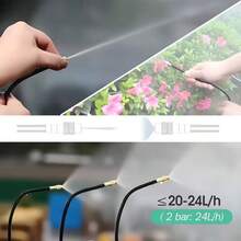 通用户外洒水器套装,黄铜喷头,PE软管,塑料接头,无需电源,防漏设计,安装使用简便,适用于冷却系统、温室、花园、户外、菜园、园艺和工业灌溉。冷却系统,滑动锁,园艺灌溉 - 灌溉套裝 - 查看 6