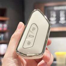 Keyring Case Compatible With Golf 8 ID4, Seat Leon 4, Octavia, Soft TPU Key Shell Protective Case, Keyring Christmas Gift - Multicolor - View 3