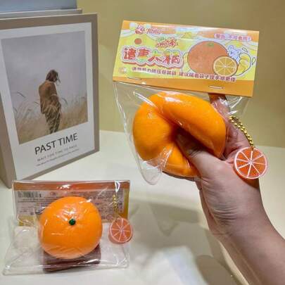 色彩鲜艳、造型逼真的水果造型慢回弹捏捏乐，缓解压力，慢回弹，手感柔软舒适。