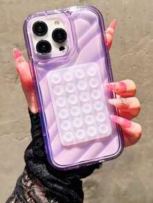 SGIAWETA-2pcs Transparent Inner Wave-Shaped Anti-Drop Material + Rectangular Suction Cup Stand Compatible With 16 Pro/16 Pro/16/15 Pro/15/14 Pro/14 Pro/14/13 Pro/13 Pro/13/12/11 Phone XR Cover Waterproof Shockproof Scratch Resistant-Birthdaygift - Nhiều màu - Xem 6