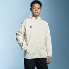 Under Armour男裝外套2026春季新款運動休閒搖粒絨寬鬆連帽外套25600403-101 - 米白色 - 查看 2