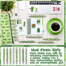 1/4/8/16 Pcs Retractable Ballpoint Pens With Cucumber Design, Black Ink, Student Gifts Graduation Celebration Gifts, Campus Office Home Supplies, Back-To-School Season Surprise Giveaways - Cucumber - View 3