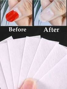600片/盒 专业美甲卸甲湿巾 无绒棉片 凝胶清洁美甲棉片 无绒棉片 指甲清洁工具配件 - 彩色 - 查看 2