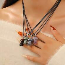 5/10/20/30 Pcs Multi-Color Mini Mushroom Crystal Pendant - Various Natural Stone Decorations, Suitable For Jewelry Making And Decoration, Random Colors - Multicolor - View 9