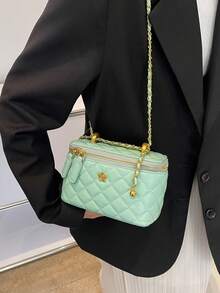 New Minimalist Hand-Held Box Bag, Shoulder & Crossbody Bag - Green - View 5
