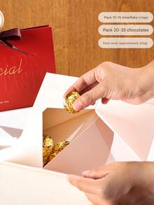 10 hộp quà tặng di động màu đỏ và trắng đựng kẹo, hộp đựng sô cô la, túi quà tặng đồ ngọt, hộp quà nhỏ đựng tráng miệng cho tiệc sinh nhật, đám cưới, trang trí tiệc lễ hội. - Nhiều màu - Xem 6