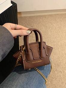 迷你翅膀包、大眼睛包、时尚小巧笑脸包、百搭可爱迷你手提包、萌萌迷你斜挎包、超小包 - 咖色 - 查看 8