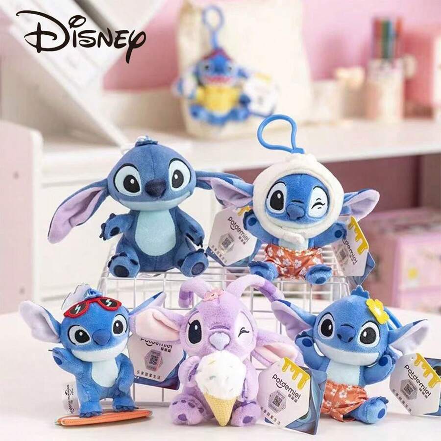 Búp bê nhồi bông Lilo & Stitch của Disney, Quà sinh nhật, Mặt dây chuyền ba lô nhồi bông, Quà tặng Ngày Valentine, Quà lưu niệm, Quà tặng tiệc tùng - Nhiều màu - Xem 1