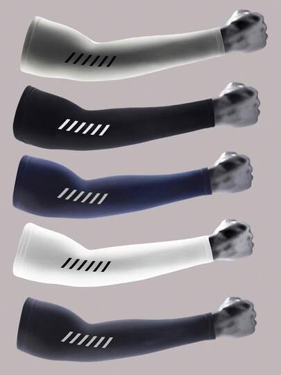 1 par de mangas para el brazo de verano antideslizantes, resistentes a los rayos UV y de secado rápido, adecuadas para baloncesto, fitness, ciclismo y otros deportes al aire libre