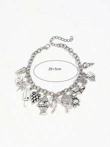 1pc Personalized Letter, Heart, Charm Bracelet Women Valentines DS3M - Antique Silver - 查看 8