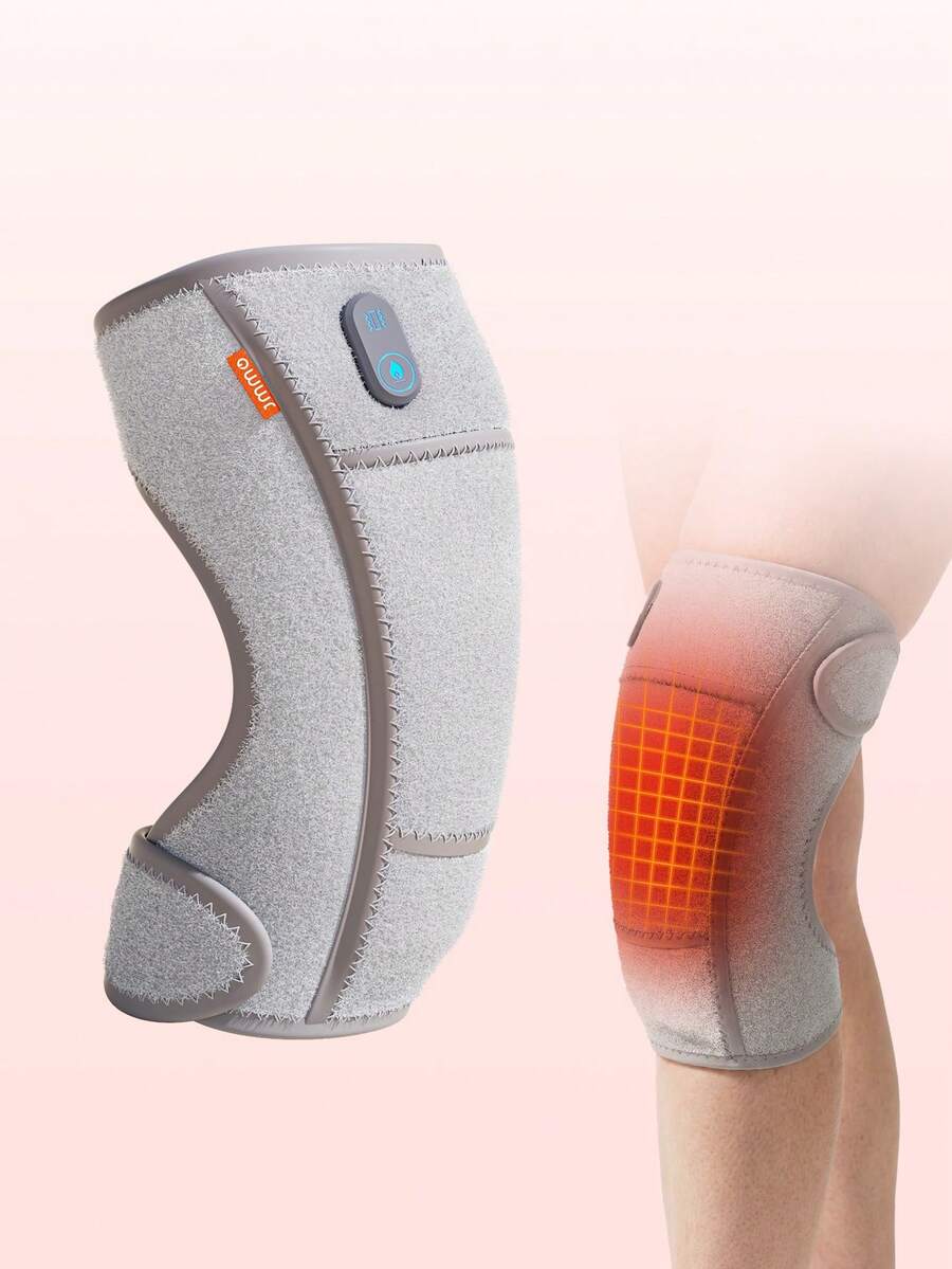 Cordless Knee Massager With Heat,3-In-1 Heating Pad For Knee Shoulder Elbow,5-Level Heating & 7-Level Massage,Quick Heating & Even Heat Gifts For Knee Elbow Shoulder Relax - Grey - View 1
