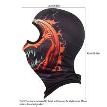 Fabulous Be Xtreme CS25-WS 时尚骷髅印花骑行头套，适合日常骑行使用 - 彩色 - 查看 2