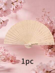 Personalized Engraved Wedding Fan, Customizable Names & Dates, Folding Fan For Brides, Bridesmaids. Hollow-Out Laser-Cut Pattern. Ideal For Graduation, Summer Beach Weddings, Parties, Wedding Favors, Gift Fans, Boho Chic, Rustic Charm - Multicolor - View 40