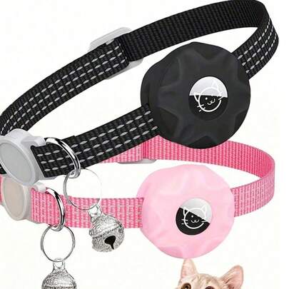 1 chiếc vòng cổ định vị thú cưng IOS, vòng cổ định vị mèo thời gian thực có chuông, vòng cổ phản quang điều chỉnh được cho mèo nhỏ, dây đeo cổ chống lạc có thể tháo rời, vòng cổ định vị thú cưng khi đi dạo ngoài trời, phụ kiện dễ thương cho mèo, vòng cổ chống thoát hiểm, vòng cổ đeo hàng ngày cho thú cưng.