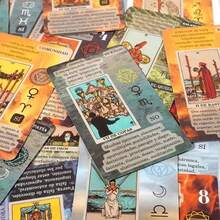 Baraja de Tarot inclinada en español - Negro - Ver 2