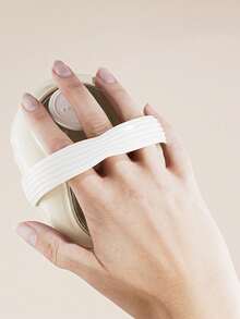 1pc Loofah Bath Brush With Handle, Exfoliating Body Scrubber For Home Bathing, Shower Cleaning - Sponge With Handle - View 2