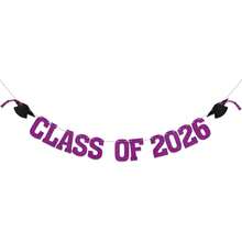 1pc 2026 Graduation Decoration - Blue Glitter 2026 Graduation Banner, We Are Proud Of You, Congratulations Class Of 2026, 2026 Graduation Party Decor - View 11