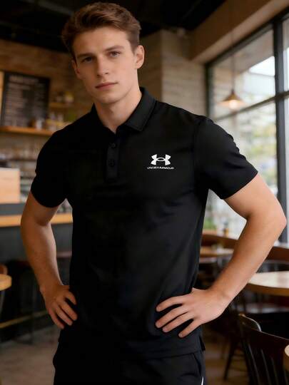 Under Armour 男士高性能高尔夫短袖 Polo T 恤
