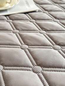 1pc Waterproof Mattress Protector, Soft Breathable Fitted Sheet, Noiseless Bed Cover - Grey - View 4