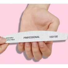 5/10/20/25/50pcs 100/180 Grit Sandpaper Nail Files And Buffers, Professional Double-Sided Nail Files, Acrylic Nail Art Tools, Nail Care Tools, Nail Art Supplies - Dusty Purple - View 11