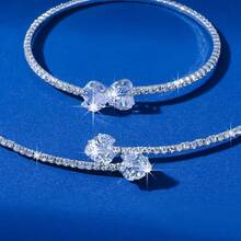 心形项链手链套装，适合日常佩戴、毕业典礼、婚礼和宴会等场合。 - 彩色 - 查看 2