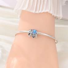 镀银动物系列吊坠 - 树懒、大象、鸟、青蛙，适用于3毫米手链、DIY串珠，女士时尚饰品，节日生日礼物 - 彩色 - 查看 4