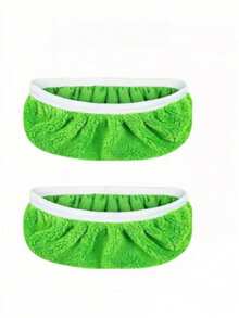 Reusable Washable Replacement Pads Compatible With Flat Mop, Slouchy Mop Accessories - Green - View 11