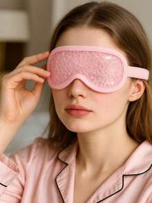 Máscara facial de hielo reutilizable, compresa fría, máscara facial, máscara de ojos fría/caliente, paquete de gel de hielo, gel de cuello y hombros de hielo, máscara facial y máscara de ojos de perlas de gel calmante - sin fragancia, sin alcohol, apto para todo tipo de piel - Mascarilla de gel - Ver 2