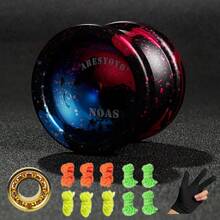 No-Reaction Extra Long Sleep High-End Finger Spinner, Adult Player No-Reaction Metal Aluminum Alloy, Beginner Teenager Outdoor Sports, Comes With Gloves + Bearings + 10 Strings - Multicolor - View 7