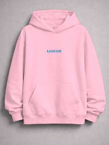 Unisex Oversized Street Style Taurus Zodiac Sweatshirt Ref4720 - Pink - View 5