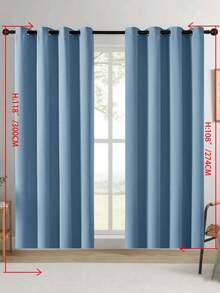 Blackout Curtains, Thermal Insulated, Opaque Curtains With Grommets, UV Protection, Bedroom Home Living Room Interior Decor - Blue - View 17