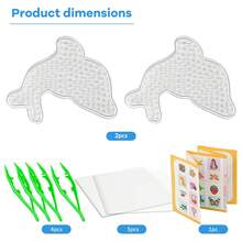 Large Square/Round Fuse Bead Board Set, Includes Instructions, Iron-On Paper And Tweezers, Suitable For Medium To Large DIY Craft Projects, Transparent Fuse Bead Pegboard Accessories - 5mm Perler Bead Pegboard - View 12