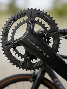 ZRACE 105 FC-R7000 / ULTEGRA FC-R8000 / DURA-ACE FC-R9100 BCD110 Asymmetric Road Bike Chainring 110BCD 4-Bolt 50-34T 52-36T 53-39T Bicycle Chainring - Black - View 6