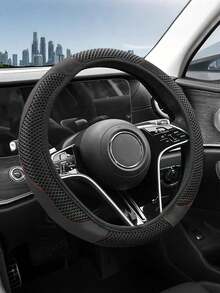 Crystal Carbon Fiber Steering Wheel Cover | Racing Grade Nano Anti-Wear Coating + Racing Track Texture Anti-Slip Lining | Premium Embroidery - A - View 11