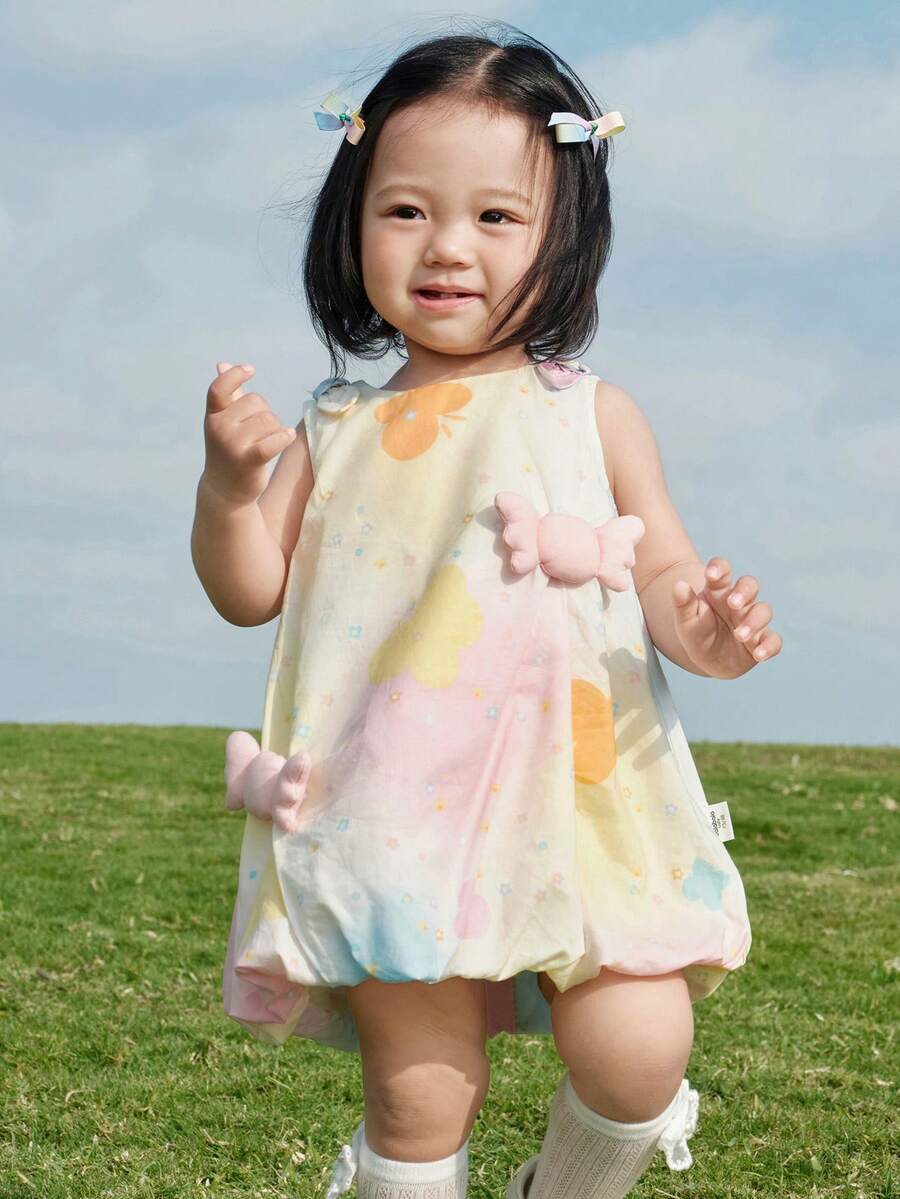 Balabala Young Girl Princess Dress Soft Breathable Lightweight Sweet Elegant Summer Party Dress 2026 New - White and Red - View 1